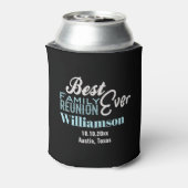 ファミリー懇親会ピクニックモノグラム最高のエバー 缶クーラー (缶裏面)