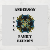 ファミリー懇親会ピクニック宇宙シナ万華鏡のように千変万化するパターン ビールラベル (シングルラベル)