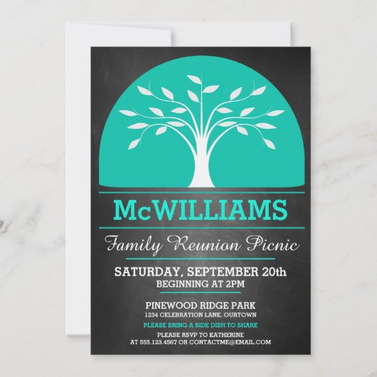 ファミリー懇親会ピクニック 招待状 (正面)