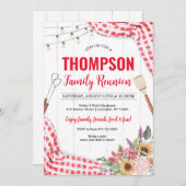 ファミリー懇親会ピクニックBBQ招待状 招待状 (正面/裏面)