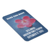 ファミリー懇親会ピンクブルーバケーションセーブ日付 マグネット (右側)