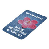 ファミリー懇親会ピンクブルーバケーションセーブ日付 マグネット (左側)