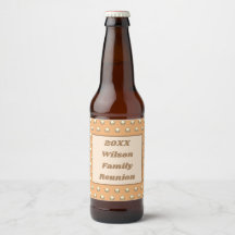 ファミリー懇親会ピーチと金ゴールド水玉模様パターン