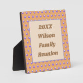 ファミリー懇親会ピーチブルー水玉模様イベント フォトプラーク (正面)