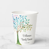 ファミリー懇親会ファミリーツパーソナライズされたリー 紙コップ (裏面)