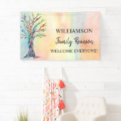 ファミリー懇親会ファミリーツリーウェルカムバナー 横断幕 (インサイチュ)