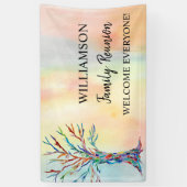 ファミリー懇親会ファミリーツリーウェルカムバナー 横断幕 (縦)