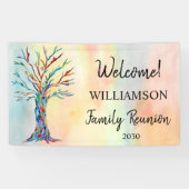 ファミリー懇親会ファミリーツリーウェルカムバナー 横断幕 (横)