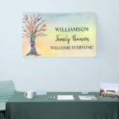 ファミリー懇親会ファミリーツリーウェルカムバナー 横断幕 (トレードショー)