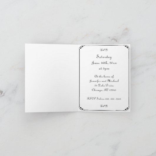 ファミリー懇親会ファミリーツリーエレガントモダンシンプル 招待状 (内部)