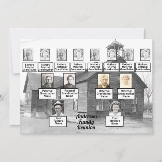 ファミリー懇親会ファミリーツリーオールド木造教会 招待状 (正面)