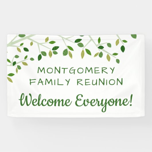 ファミリー懇親会ファミリーツリーコパーソナライズされたンタリー 横断幕 (横)