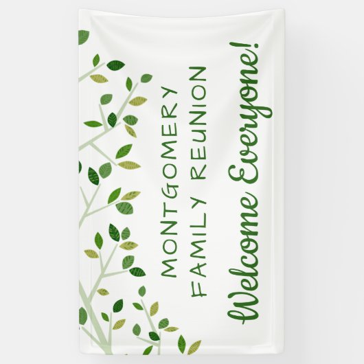 ファミリー懇親会ファミリーツリーコパーソナライズされたンタリー 横断幕 (縦)