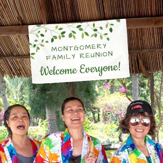 ファミリー懇親会ファミリーツリーコパーソナライズされたンタリー 横断幕