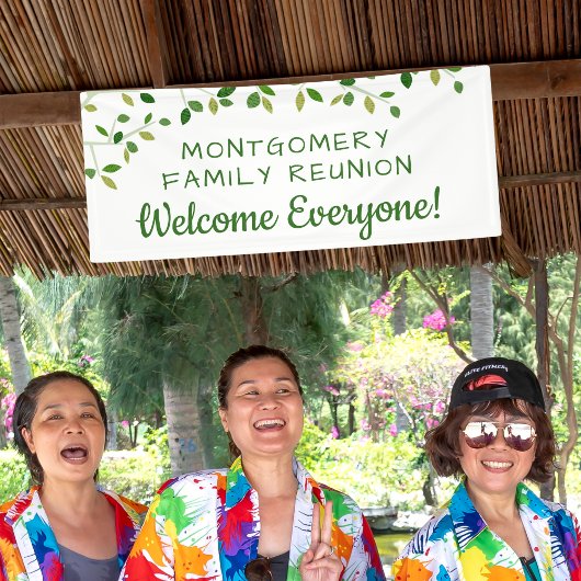 ファミリー懇親会ファミリーツリーコパーソナライズされたンタリー 横断幕