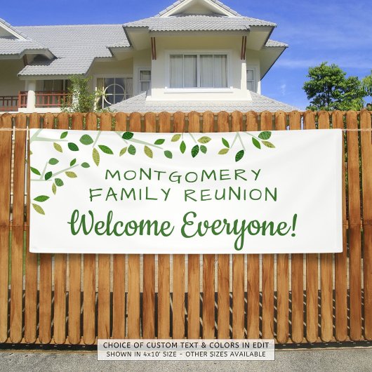 ファミリー懇親会ファミリーツリーコパーソナライズされたンタリー 横断幕