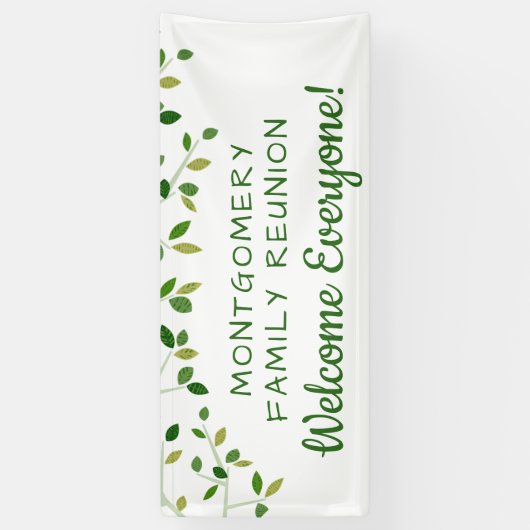 ファミリー懇親会ファミリーツリーコパーソナライズされたンタリー 横断幕 (縦)