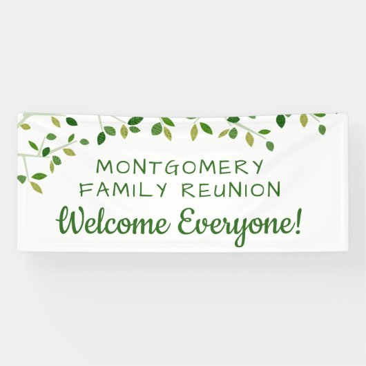 ファミリー懇親会ファミリーツリーコパーソナライズされたンタリー 横断幕 (横)