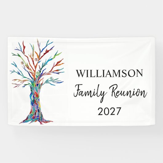 ファミリー懇親会ファミリーツリーバナー 横断幕 (横)