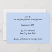 ファミリー懇親会ファミリーツリーパインツリーフォレスト 招待状 (裏面)