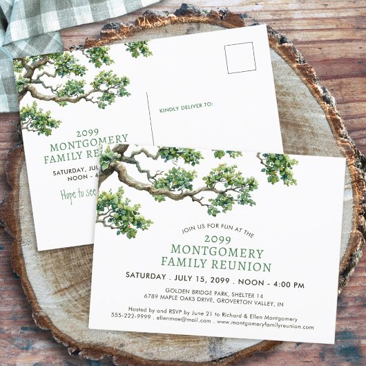 ファミリー懇親会ファミリーツリーブランチ ポストカード