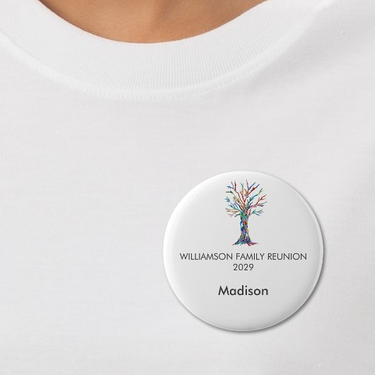 ファミリー懇親会ファミリーツリー名前をカスタムするラベル 缶バッジ