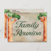 ファミリー懇親会ファミリーツリー招待状 ポストカード (正面/裏面)