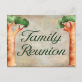 ファミリー懇親会ファミリーツリー招待状 ポストカード (正面)