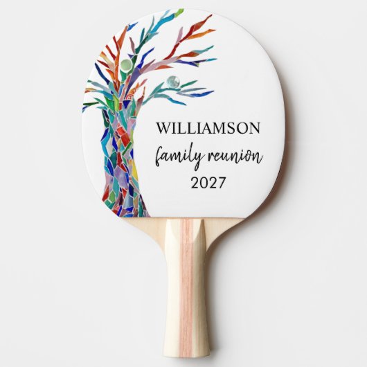 ファミリー懇親会ファミリーツリー 卓球ラケット (正面)