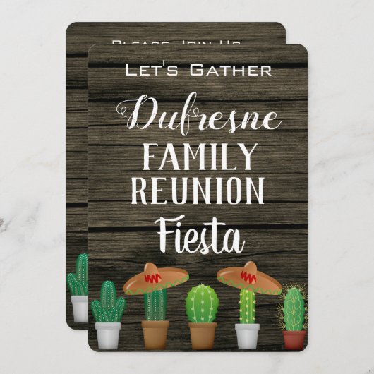 ファミリー懇親会フィエスタ 招待状 (正面/裏面)