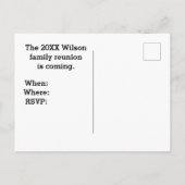 ファミリー懇親会フェードアイランドヴィンテージ写真招待状 ポストカード (裏面)