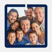 ファミリー懇親会フォトクリスマスオーナメント メタルオーナメント (裏面)