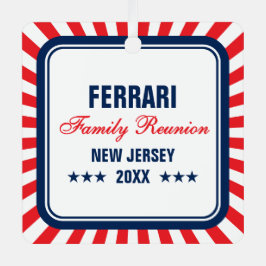 ファミリー懇親会フォトクリスマスオーナメント メタルオーナメント