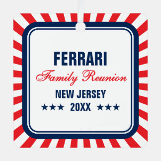 ファミリー懇親会フォトクリスマスオーナメント メタルオーナメント