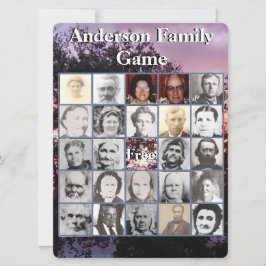 ファミリー懇親会フォトゲームパープルサンセットと木