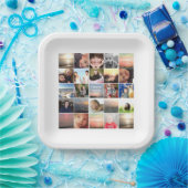 ファミリー懇親会フォトコラージュキープサケ ペーパープレート (パーティー)