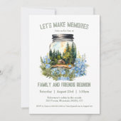 ファミリー懇親会フォレストキャビンモダン招待状 招待状 (正面)