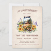 ファミリー懇親会フォレストキャビン招待状 招待状 (正面)