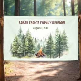 ファミリー懇親会フォレストキャンプファイアーグリーン 横断幕