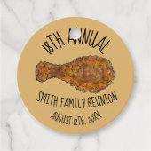 ファミリー懇親会フライドチキンレッグのドラムピクニック フェイバータグ (正面)