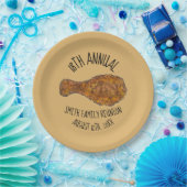 ファミリー懇親会フライドチキンレッグのドラムピクニック ペーパープレート (パーティー)