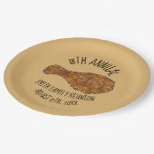 ファミリー懇親会フライドチキンレッグのドラムピクニック ペーパープレート (アングル)