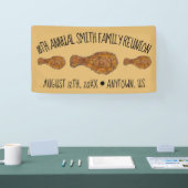 ファミリー懇親会フライドチキンレッグのドラムピクニック 横断幕 (トレードショー)