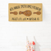 ファミリー懇親会フライドチキンレッグのドラムピクニック 横断幕 (インサイチュ)