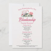 ファミリー懇親会フラミンゴアートスリーデイイベントカスタム 招待状 (正面)