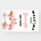 ファミリー懇親会フラミンゴハートカスタム 横断幕 (横)