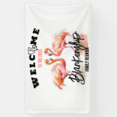 ファミリー懇親会フラミンゴハートカスタム 横断幕 (縦)