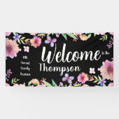 ファミリー懇親会フラワーバタフライバナー 横断幕 (横)