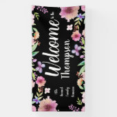 ファミリー懇親会フラワーバタフライバナー 横断幕 (縦)