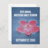 ファミリー懇親会フローラ年次休暇招待状 案内ポストカード (正面/裏面)